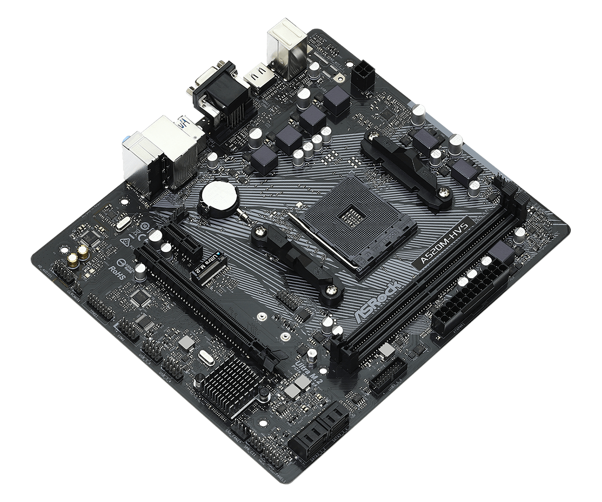ASRock A520M-HVS AM4 AMD Micro ATX AMD Motherboard – TechCure India