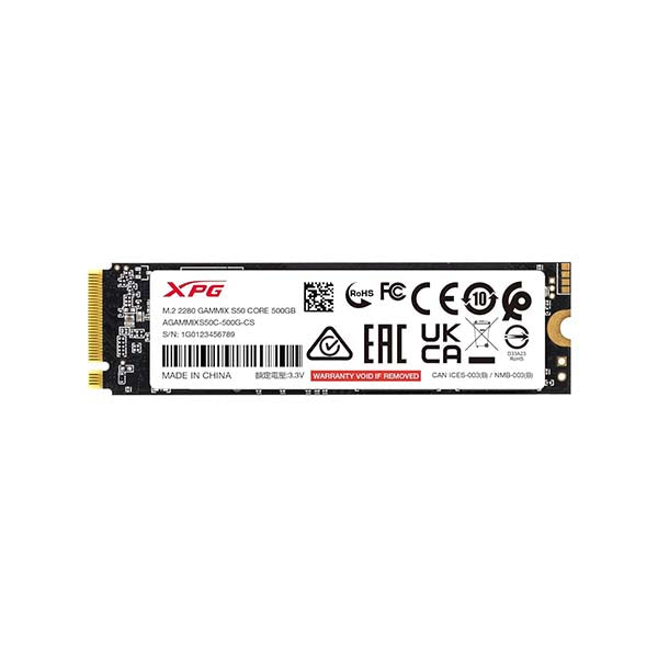 ADATA XPG GAMMIX S50 CORE 500GB PCIe NVME Gen4 x4 M.2 2280 NVMe SSD – TechCure India