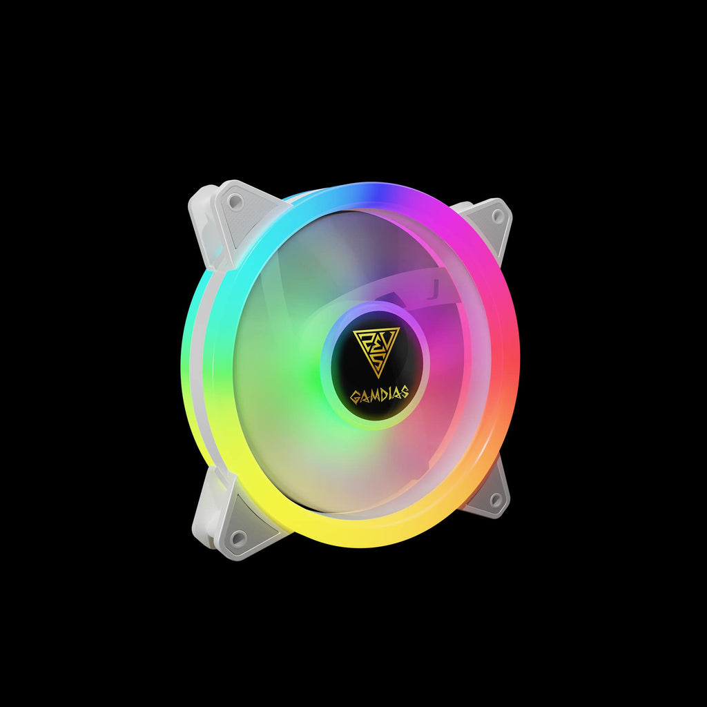 GAMDIAS AEOLUS M2-1204R ARGB Fan Kit ( White ) - 3
