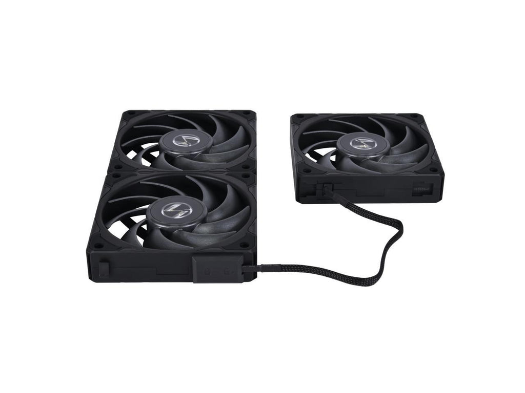 LIAN LI UNI Fan P28 120mm Non-RGB Cabinet Fan (Black) (Triple Pack) - 3