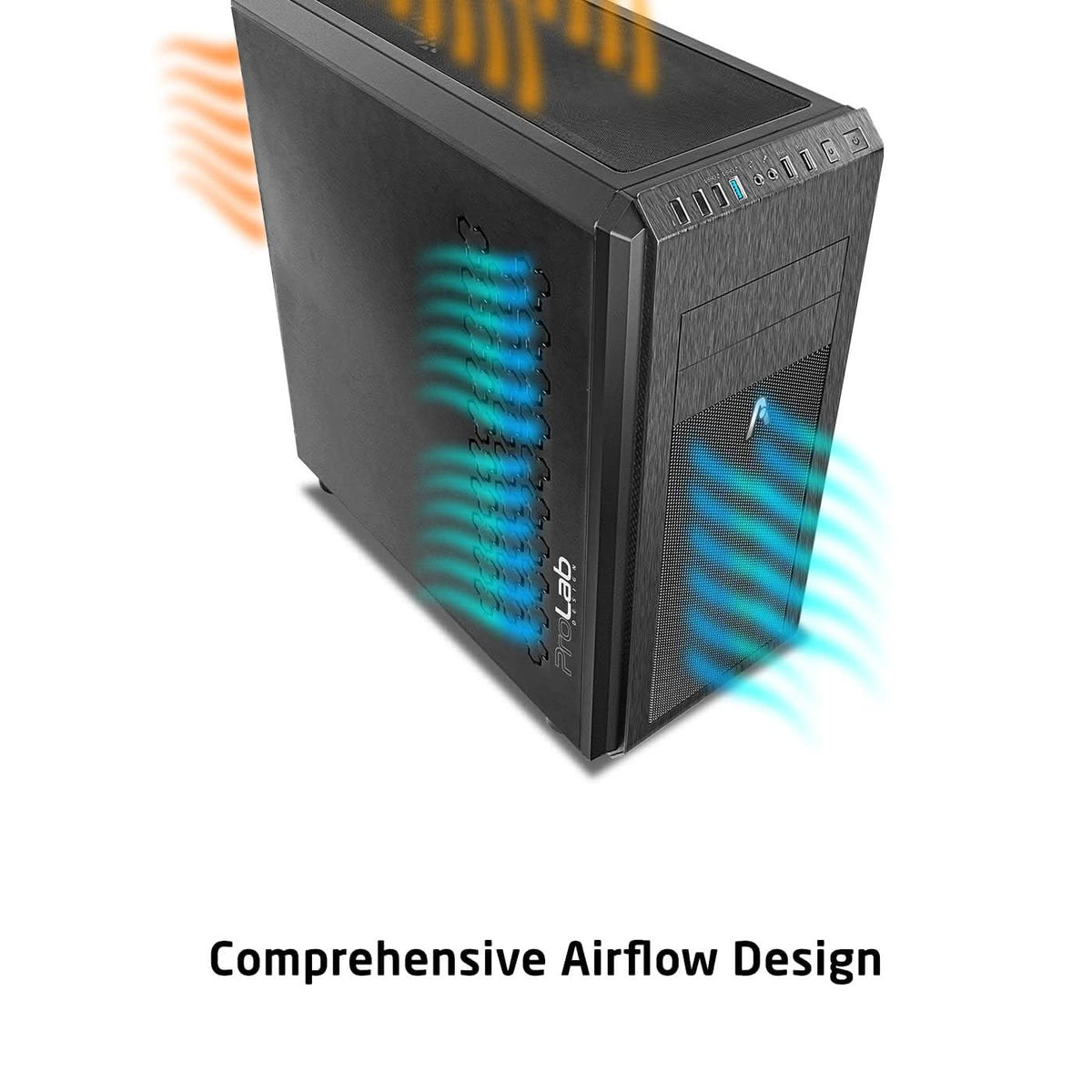 PROLAB DESIGN AI748 FULL-TOWER WORKSTATION GAMING CASE BLACK – TechCure India