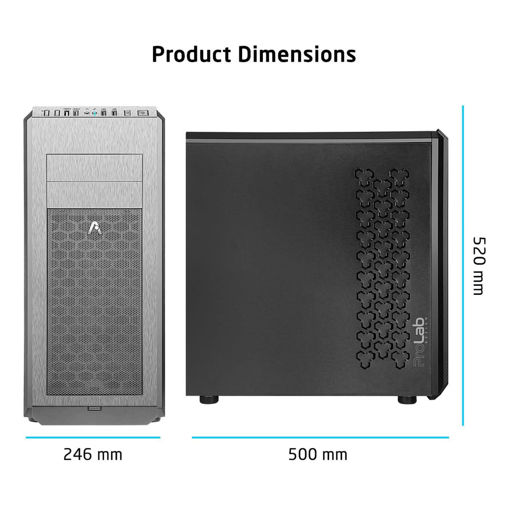PROLAB DESIGN AI748 FULL-TOWER WORKSTATION GAMING CASE BLACK – TechCure India