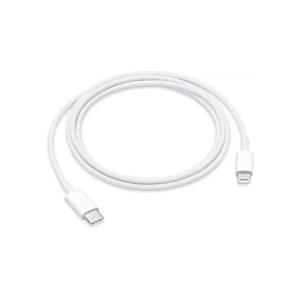 APPLE Lightning Cable 1 A 1 m (Compatible with iPhone, iPad, Mac, iPod, White, One Cable) – TechCure India