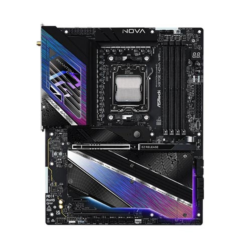 ASROCK Phantom Gaming X870E Nova WiFi7 DDR5 AMD Motherboard – TechCure India