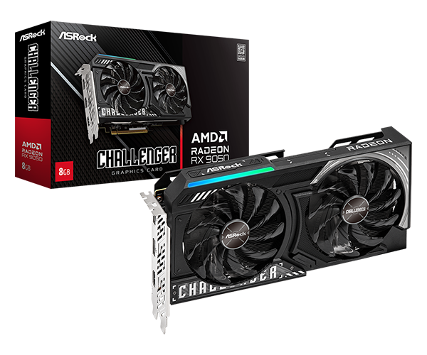 ASRock Radeon RX 9050 Challenger 8GB GDDR6 Graphics Card – TechCure India