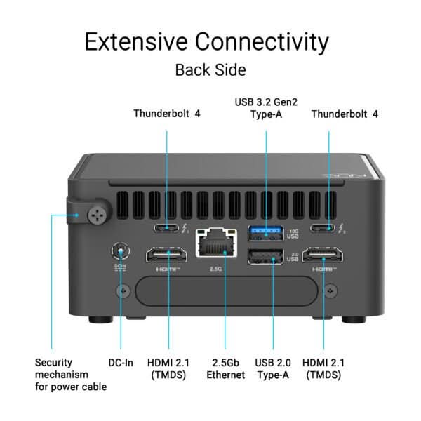 ASUS NUC 15 PRO NUC15CRHC7 Core 7-240H INTEL GRAPHICS Wi-Fi 7 BAREBONE Mini PC – TechCure India