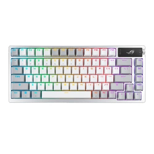 ASUS ROG AZOTH White Gaming Keyboard with NX Blue Mechanical Switches – TechCure India