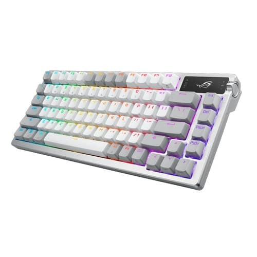 ASUS ROG AZOTH White Gaming Keyboard with NX Blue Mechanical Switches – TechCure India