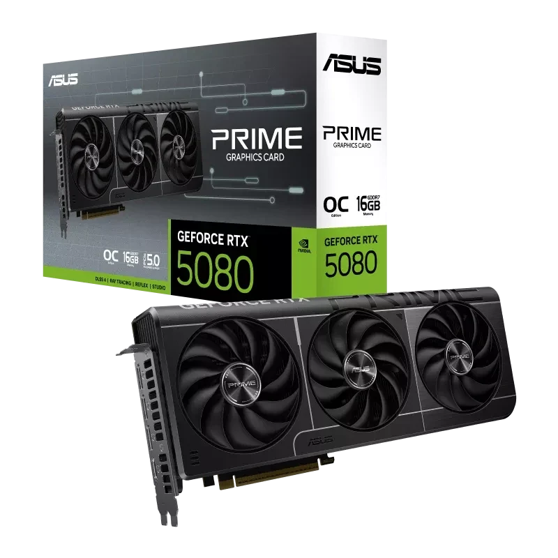ASUS PRIME GeForce RTX 5080 EVO 16GB GDDR7 OC Edition PCIe 5.0 Graphics Card – TechCure India