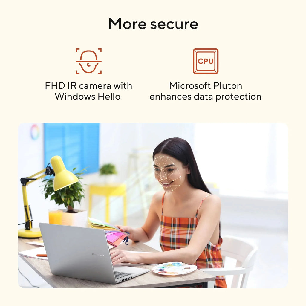 ASUS Vivobook 16 M1607GA-MB029WS, AMD Ryzen AI 7 445 Processor, 16GB RAM, 512GB SSD, AMD Radeon Graphics, 16 inchFHD+, Windows 11 Home, Office Home 2024, M365 Basic, 1 Year Validity, AI Laptop – TechCure India