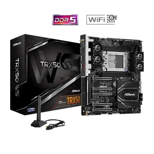 ASROCK TRX50 WS AMD TRX50 Ryzen 7000 EATX DDR5 sTR5 Threadripper Motherboard – TechCure India