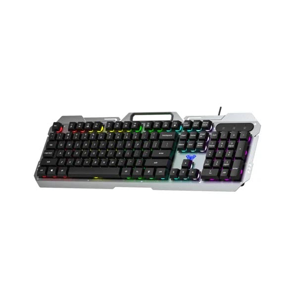 AULA F2023 Anti-ghosting, Aluminium Body Membrane Wired USB Gaming Keyboard (Black) – TechCure India