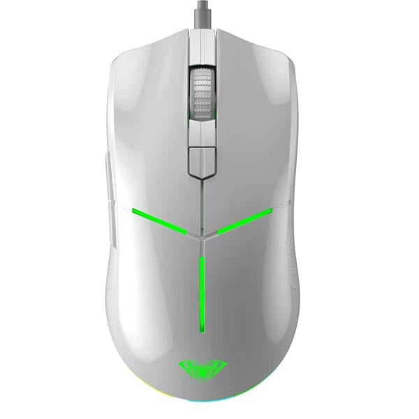 AULA F820 Gaming Wired Mouse with 8 Key (White) – TechCure India