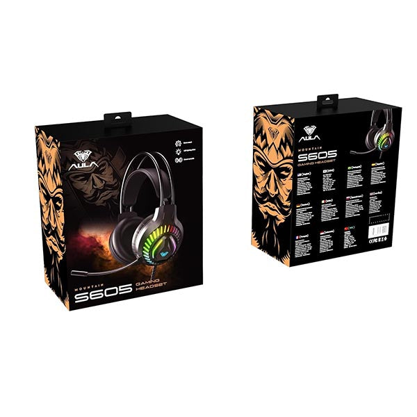 AULA S605 Professional RGB Gaming Headphones (Black) – TechCure India