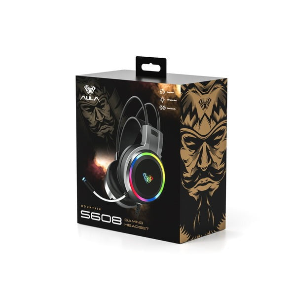 AULA S608 Wired Gaming Headset (Black) – TechCure India