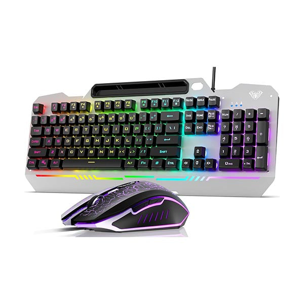 AULA T102 Gaming Keyboard and Mouse Combo (Grey Panel,Black Keycaps) – TechCure India