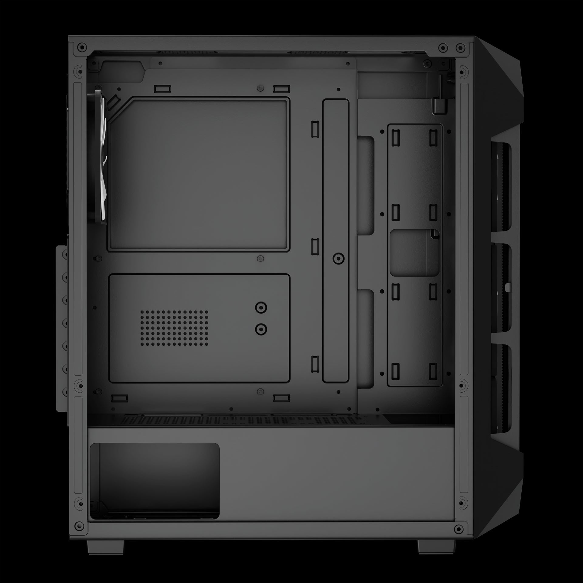 GAMDIAS Athene GC1 Elite RGB ATX Mid Tower Cabinet (Black) - 6