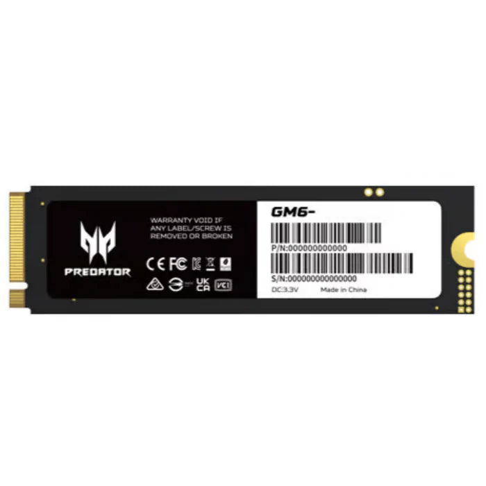 Acer Predator 4TB GM6 BL.9BWWR.135 M.2 2280 PCIe Gen4 x4 SSD – TechCure India