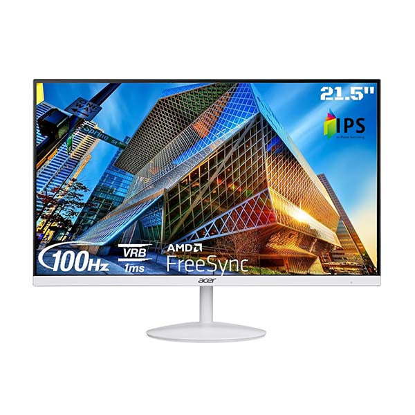 Acer SA222Q 21.5 Inch Full HD IPS Ultra Slim (7.2mm Thick) Backlight LED LCD Monitor (White) – TechCure India