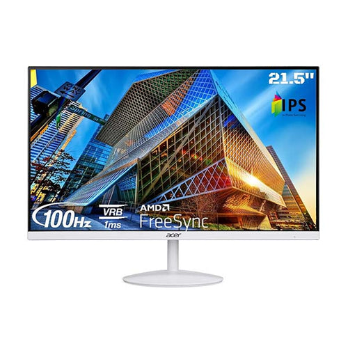 Acer SA222Q 21.5 Inch Full HD IPS Ultra Slim (7.2mm Thick) Backlight LED LCD Monitor (White) – TechCure India