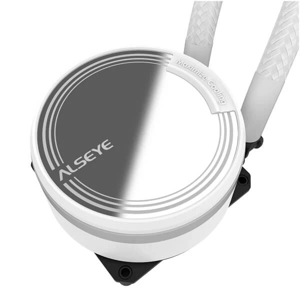 Alseye M120W ARGB 120mm CPU Liquid Cooler (White) – TechCure India
