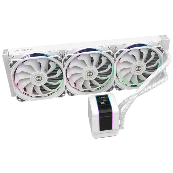 Alseye M360 PLUS II ARGB CPU Liquid Cooler (White) – TechCure India