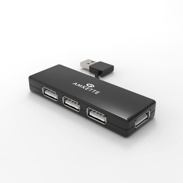 Amkette FUH341 High-Speed USB 2.0 4 Port Hub (Black) – TechCure India