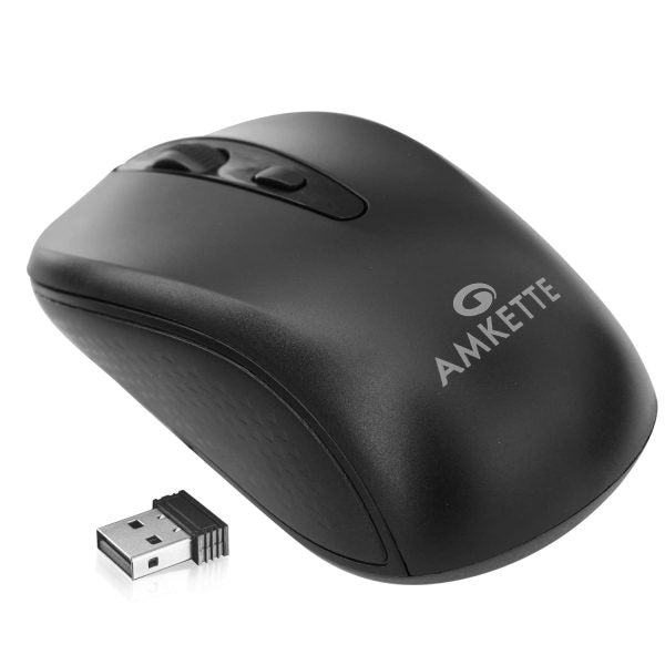 Amkette Hush Pro Hexa Wireless Mouse with Adjustable DPI (Black) – TechCure India