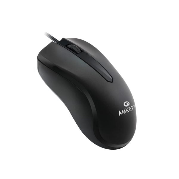 Amkette Kwik Pro 7 Wired Optical USB Mouse with 3 Buttons (Black) – TechCure India