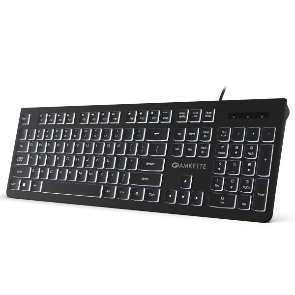 Amkette Wi-Key Backlit Wired USB Keyboard – TechCure India