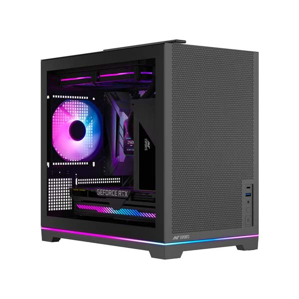 Ant Esports Box C Air V2 Mini-Tower M-ATX Gaming Cabinet (Black) – TechCure India