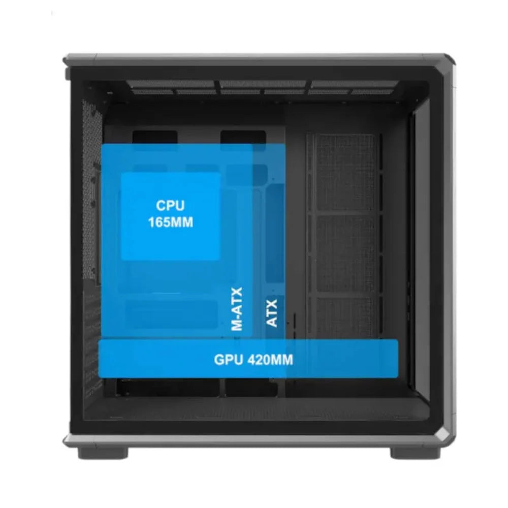 ANT ESPORTS Crystal X8 ARC ATX Mid Tower Cabinet ( Black ) – TechCure India