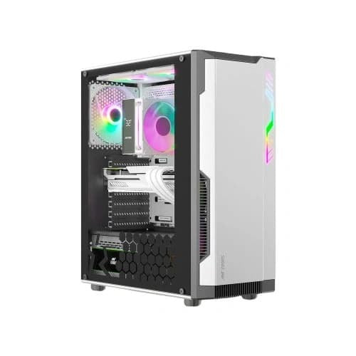 Ant Esports Eclipse ARGB ATX Mid Tower Case (White & Grey) – TechCure India