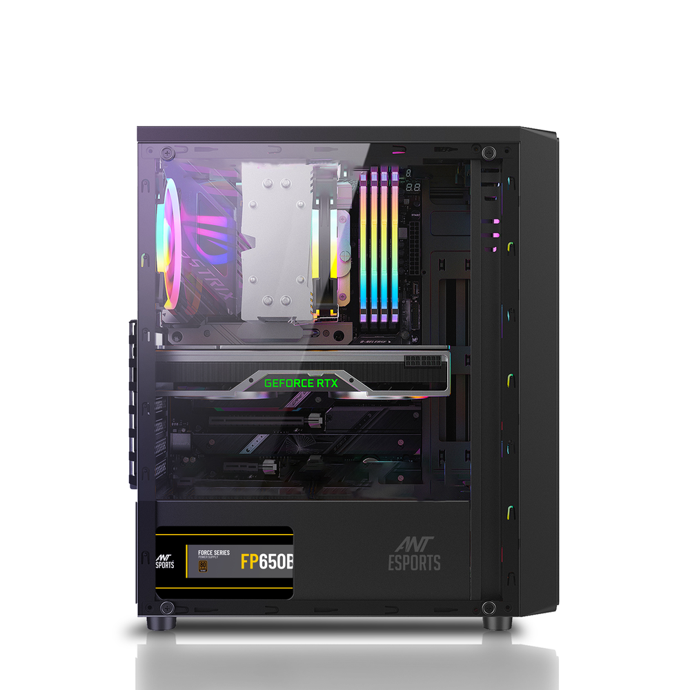 ANT ESPORTS Elite 1100 ATX Gaming Cabinet (Black) - 4