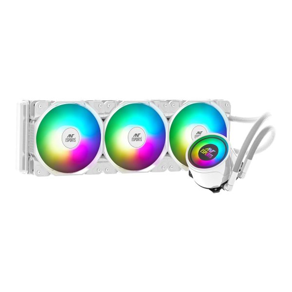 Ant Esports ICE-360 360mm Addressable RGB 2600 RPM AIO I CPU Liquid Cooler (White) – TechCure India