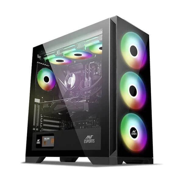 Ant Esports ICE-590TG ARGB (E-ATX) Mid Tower Cabinet (Black) – TechCure India