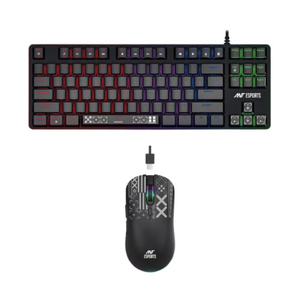Ant Esports Thunder 20 Wired Mechanical Gaming Keyboard and Mouse Combo Brown Switch (Black) – TechCure India