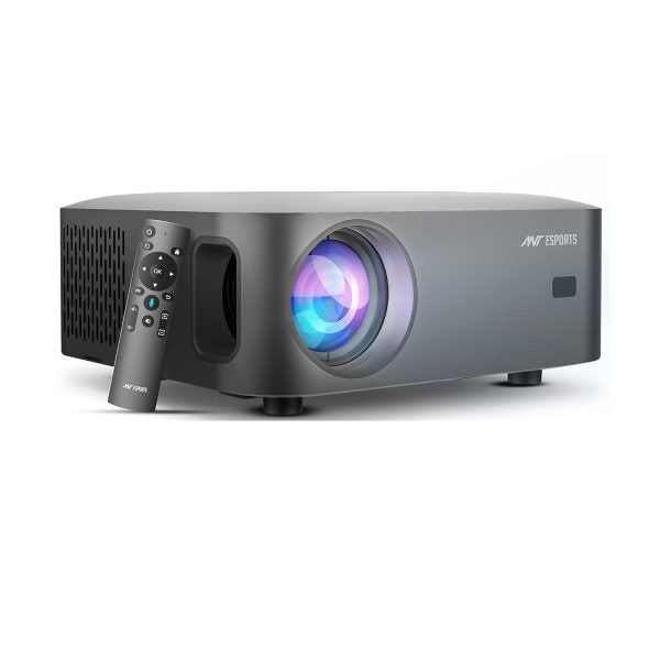 Ant Esports View 611 LED 1080P Native & 4K Support, 4000 Lumens, WiFi & BT, Android 9, Remote Control, HDMI/USB, Upto 120" Max Screen, Speaker Power 5W, Multimedia Projector,120" Screen included-Black – TechCure India