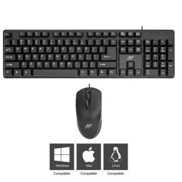 Ant Value FKBRI02 Spill-Resistant, Silent Keys, DPI Wired Mouse & Keyboard Combo (Black) – TechCure India