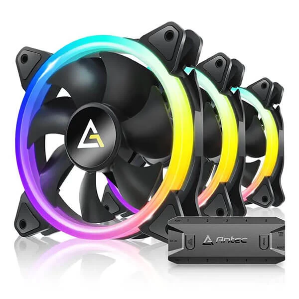 Antec Neon 120mm PWM Triple Case Fan ARGB With Controller – TechCure India