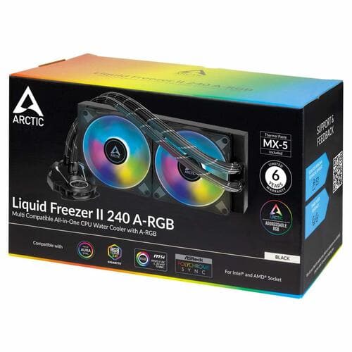 ARCTIC liquid Freezer II 240 ARGB 240mm CPU Liquid Cooler (Black) ( Liquid Freezer 2 ) - 4