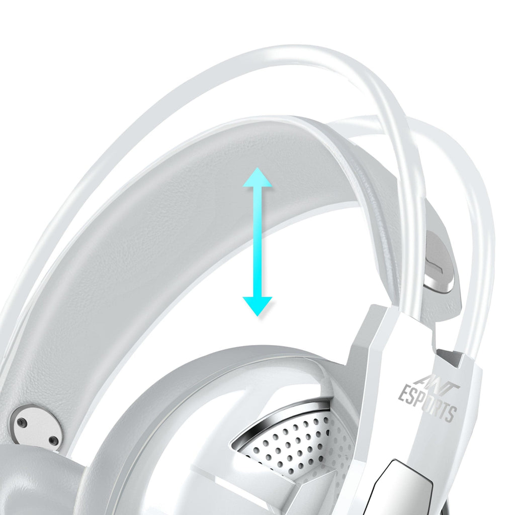 ANT ESPORTS H520W Wired 3.5MM Gaming Headphone ( PC / Playstation / Mobile / Xbox ) ( White ) – TechCure India