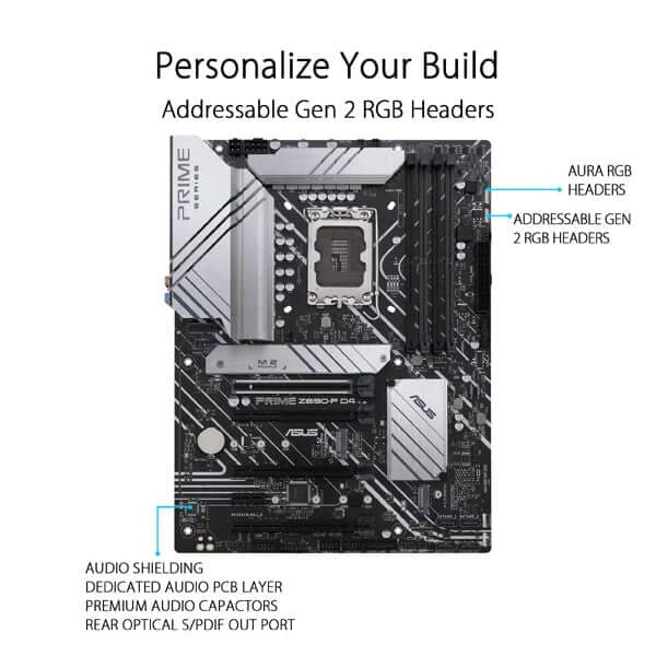 ASUS Prime Z690-P DDR4 Intel Motherboard - 4