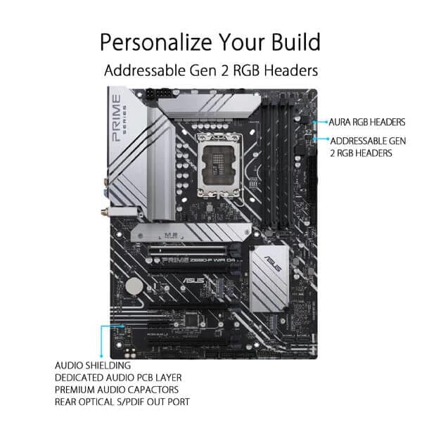 ASUS Prime Z690-P Wifi DDR4 Intel Motherboard - 6