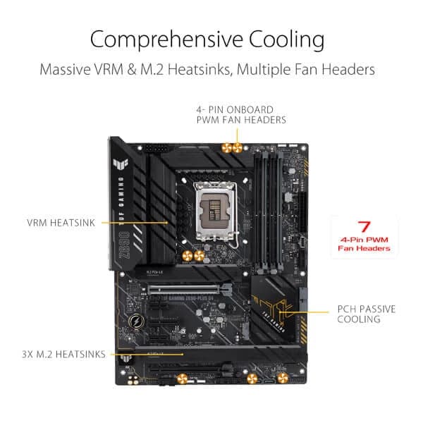ASUS TUF Gaming Z690-Plus DDR4 Motherboard - 4