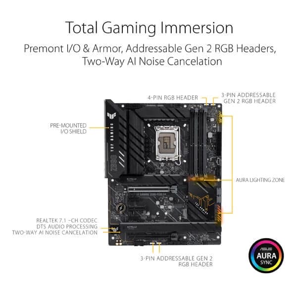 ASUS TUF Gaming Z690-Plus DDR4 Motherboard - 5