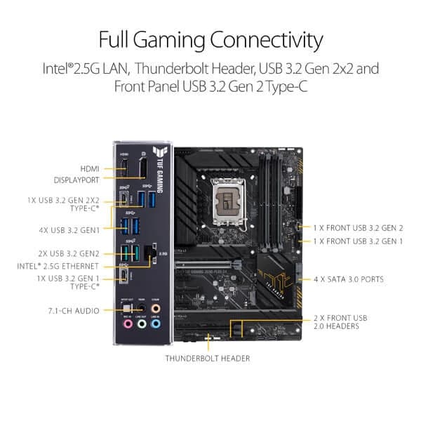 ASUS TUF Gaming Z690-Plus DDR4 Motherboard - 6