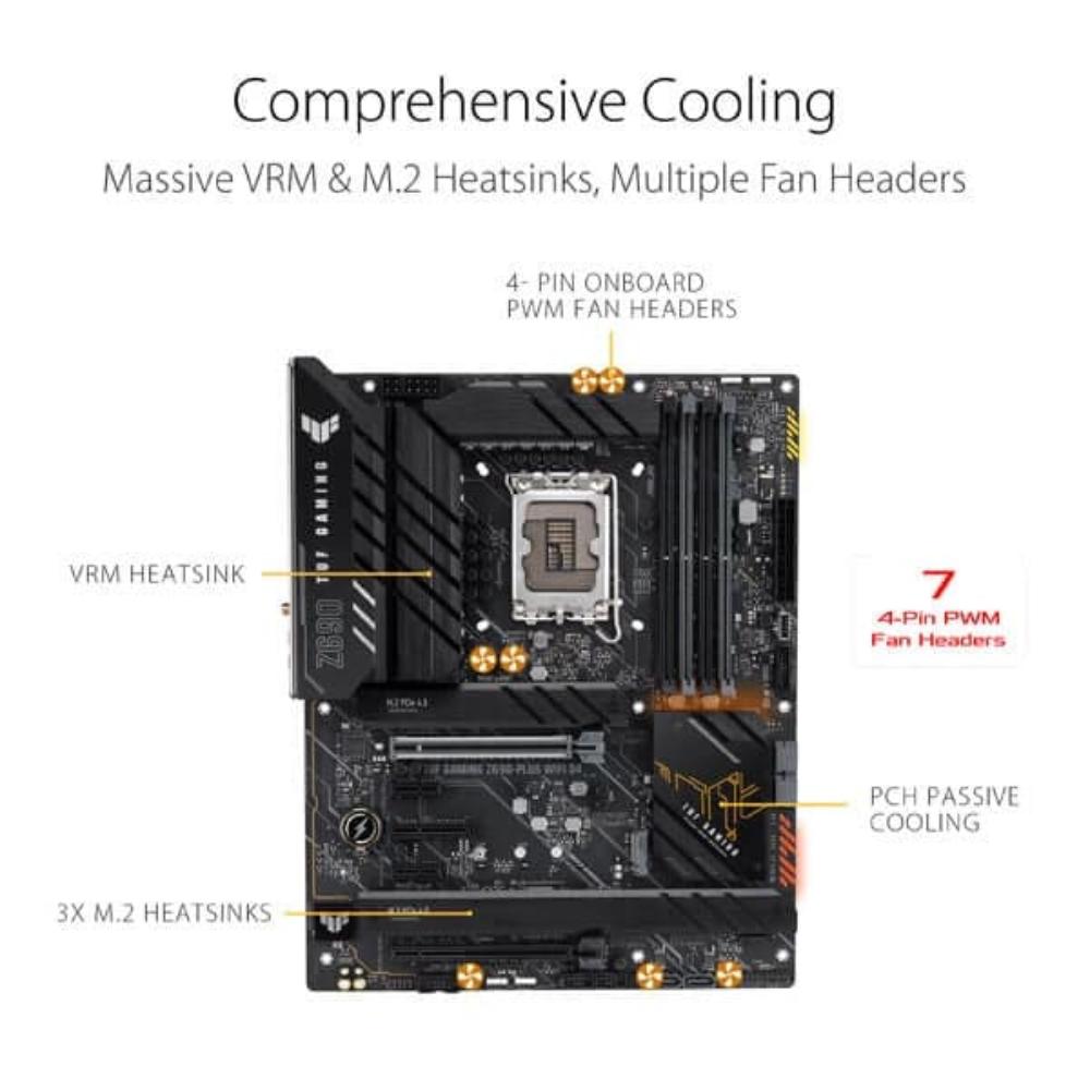 ASUS TUF Gaming Z690-Plus Wifi DDR4 Intel Motherboard - 4