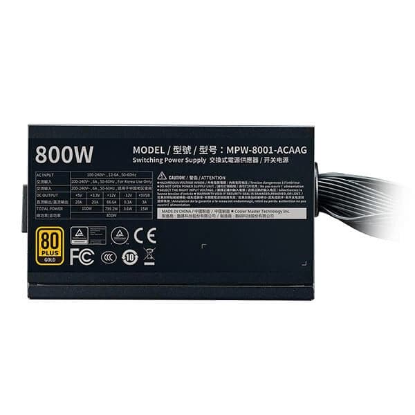 COOLER MASTER G800 80 Plus Gold Non Modular Power Supply (800 W) - 3