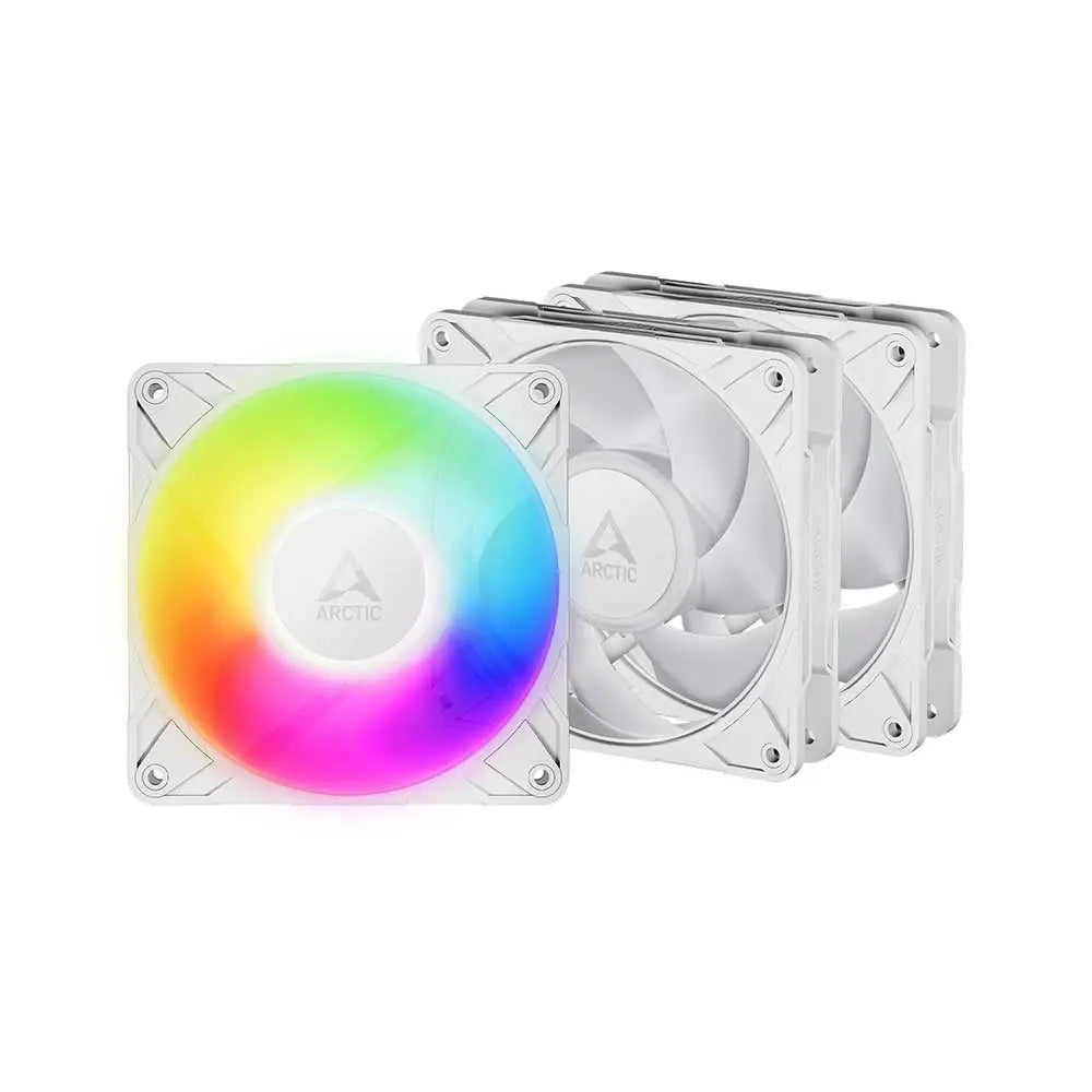 ARCTIC P12 Pro PWM PST 120mm ARGB Cabinet Fan ( white ) ( Triple Pack ) – TechCure India